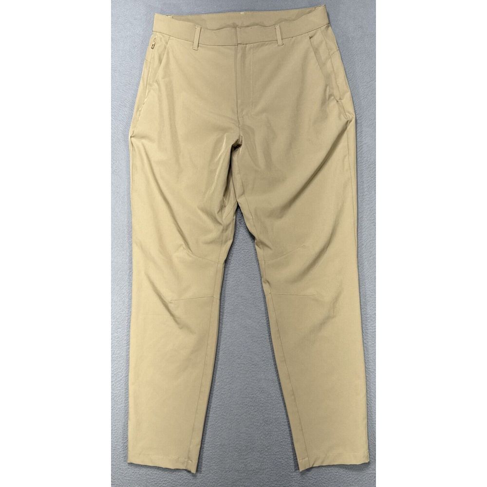 Fabletics The Only Pant Men 30x32 (30x32) Beige Golf Performance Stretch Classic